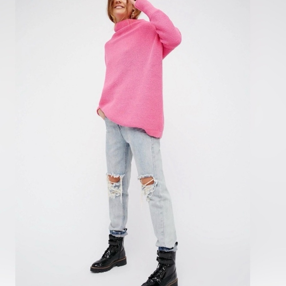 Free People Pink Cowl Neck Sweater - Picture 8 of 16